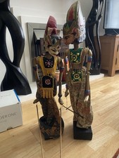 2 Vintage Wayang Golek rod