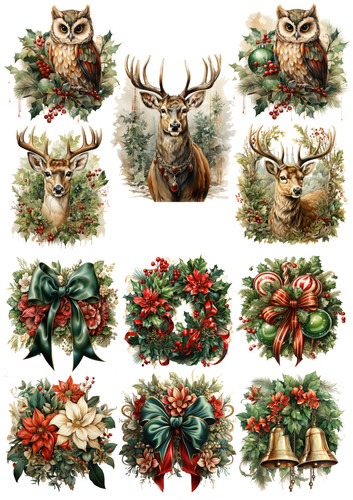 Vintage christmas images deer - christmas,