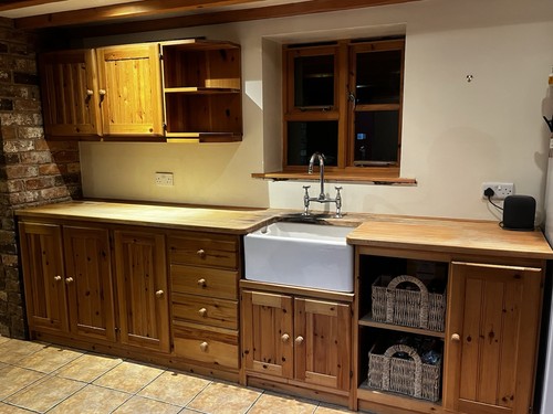 Vintage solid pine kitchen - solid,