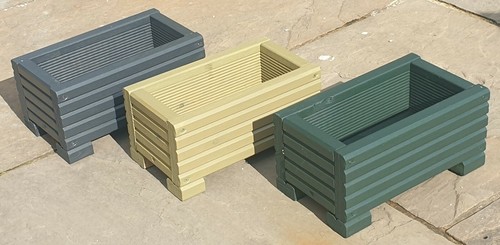 Coloured long wooden decking - long,