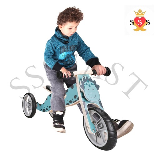 Balance bike wooden - 2-in-1,
