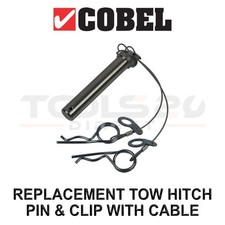 Replacement Pin & Clip With Cable For Dual Hitch Road 50MM Tow Ball 25MM X 142MM