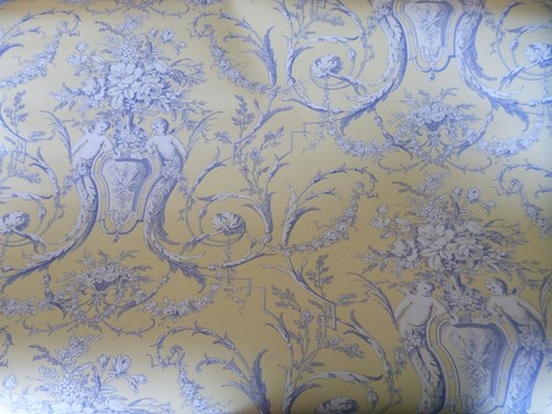 Sanderson yellow cherub toile - yellow,