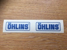 Ohlins Fork Shock Stickers Motorbike Motorcycle Vinyl Laminated Decals x2