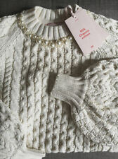 Simone Rocha X H&M Cream Chunky Knit Jumper With Pearls BNWT UK Size M SOLD OUT!
