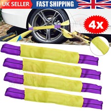 4X Recovery Ratchet Wheel Trailer Tie Down Securing Straps Car Breakdown 1 Tonx4