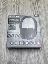 Silvercrest Rhythm Bluetooth On Ear Noise Cancelling Headphones Black Brand New