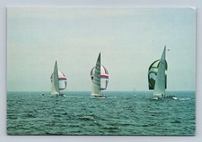 1980 Sailing Yachts Enterprise Freedom Courageous Vintage Postcard