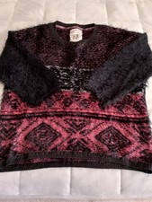 Falmer Heritage Ladies Fluffy Jumper, Goth/Steampunk Size M (P2p Is 22 Inch) VGC