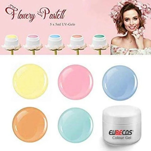Flowery pastel colour gel set - colour,