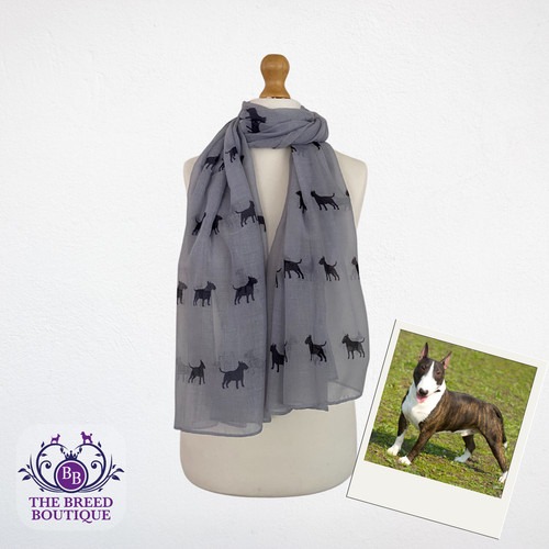 Bull terrier scarf ladies - bull,