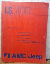AMC  Dealer IS Notes BOOK Eagle Jeep Wagoneer SX/4 Concord CJ5 CJ7 to 84