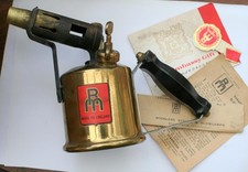 Vintage RM Brass Blow Lamp/Torch with Instructions, Box & Prickers