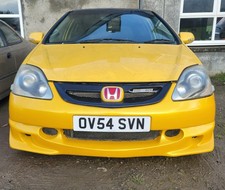 Honda Civic EP2 EP3 Facelift Front Bumper With Mugen Lip Yellow 01-05 (No Grill)