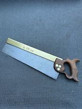 ANTIQUE ENGLISH BRASS BACK DOVETAIL TENON SAW BY I SORBY SHEFFIELD