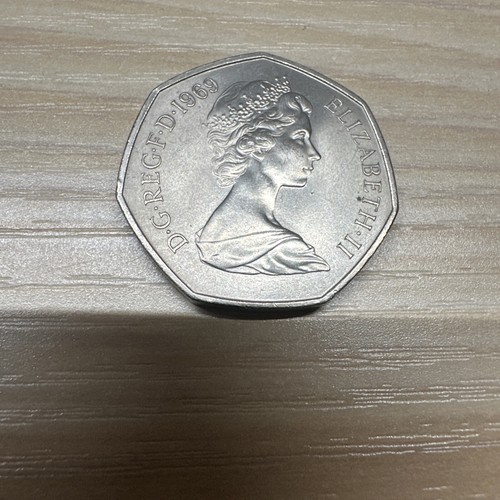 1969 old large britannia 50p - old,