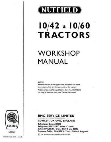 Nuffield 60 workshop - 10/42,