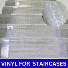 Vinyl Plastic Carpet Protector Clear Runner Home Office Stairs Film Mat Roll UK
