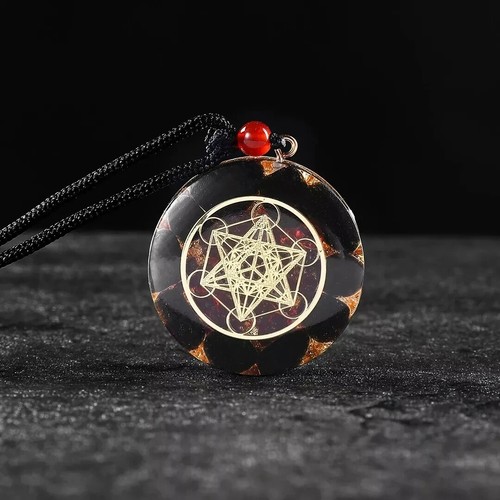 Black tourmaline orgone - black,