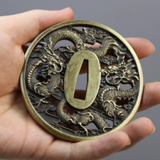Dragon Theme Alloy Tsuba Guard
