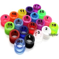 2MM-16MM 20 COLOURS SCREW BACK EAR TUNNEL FLESH PLUG ACRYLIC TAPER FLARE EARRING