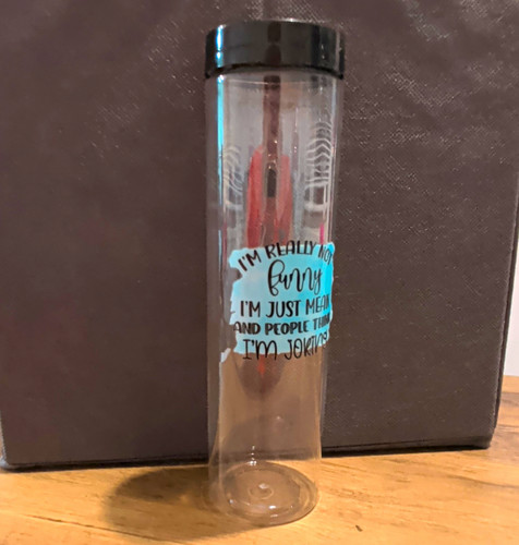 Clear plastic drinking bottle - plastic,