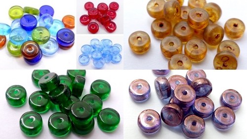 Czech glass flat - czech,