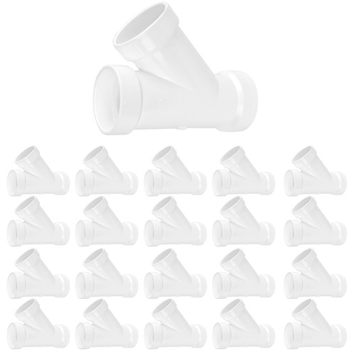 Pvc dwv wye hub - pvc, white