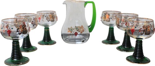 Piece glass drinks set jug - 7-piece,