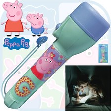 Peppa Pig LED Flashlight Torch, Kids 16cm Night Light Big Torch Camping Toy Gift