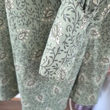 H&M Women's Green Long Low Cut Dress Size XL Long Sleeved Knee Length