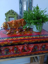 Vintage travel trunk hand