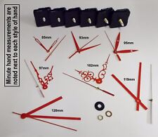DIY Quartz Clock Movement Mechanism with Red Hands & Parts. Repair / Wall Clock