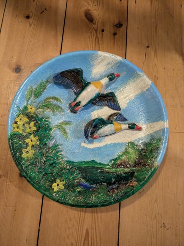 Flying ducks retro - flying, vintage