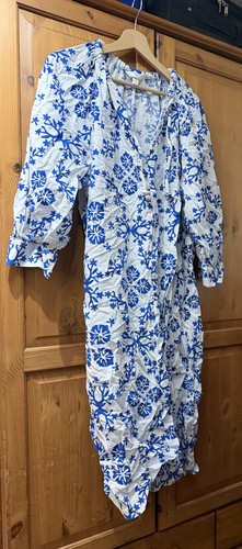 Blue summer kaftan dress - summer,
