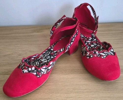 Ruby shoo red floral mary - red,