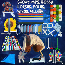 Showjumps,fillers,poles plastic,soft, wooden,wings, all available online shop