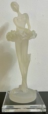 Vintage The Juliana Collection Crystalline Frosted Standing Ballerina Art Figure