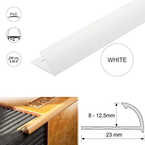 Round edge pvc tile trim - round,