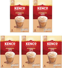 Kenco Instant Coffee Sachets x8 (5 Pack Total 40) latte, baily,cappuccino, flat