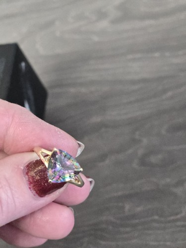 9ct gold mystic topaz - mystic, ring