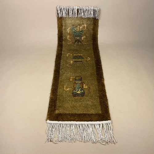 Long beige oriental - long, wool