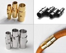 Necklace clasp, Leather