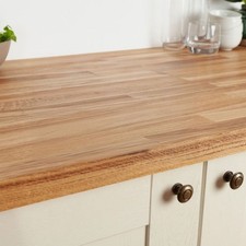 Farmhouse Oak Solid Wooden Kitchen Worktop | Solid Wood Countertop 40MM Thick