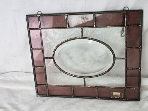 Vtg stained beveled glass - beveled,