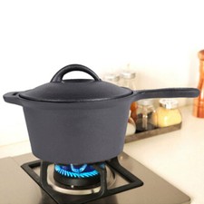 Cast Iron Non Stick Sauce Pan Camping Dutch Oven Small Soup Pot Kitchen Milk Pan