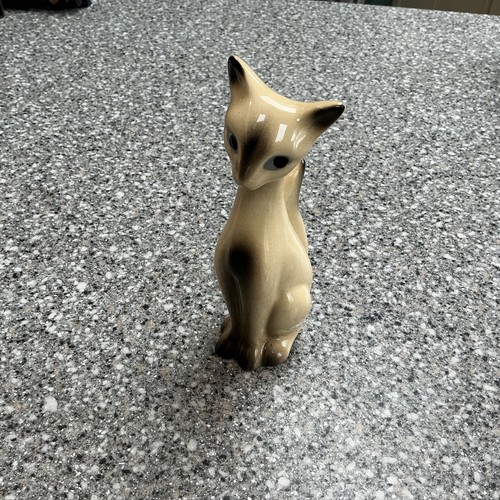 Vintage siamese cat ceramic - cat,