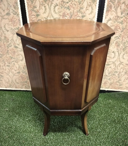 Vintage octagonal mahogany