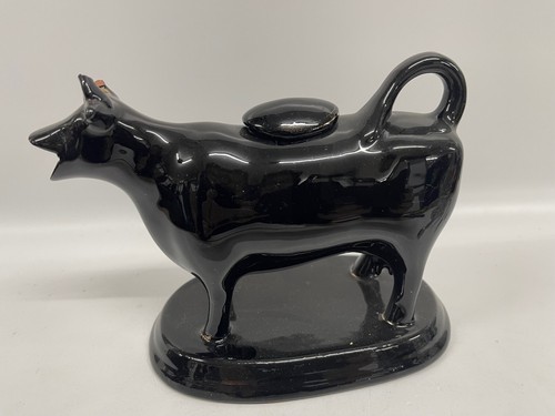 Antique pottery cow creamer - antique,