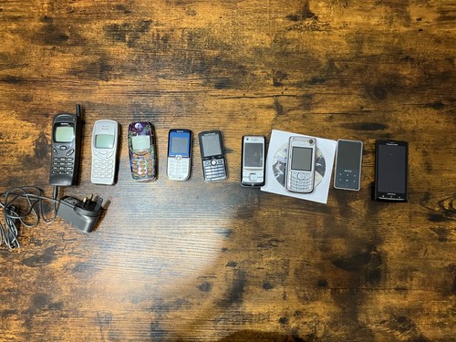 Old vintage mobile phone - vintage,